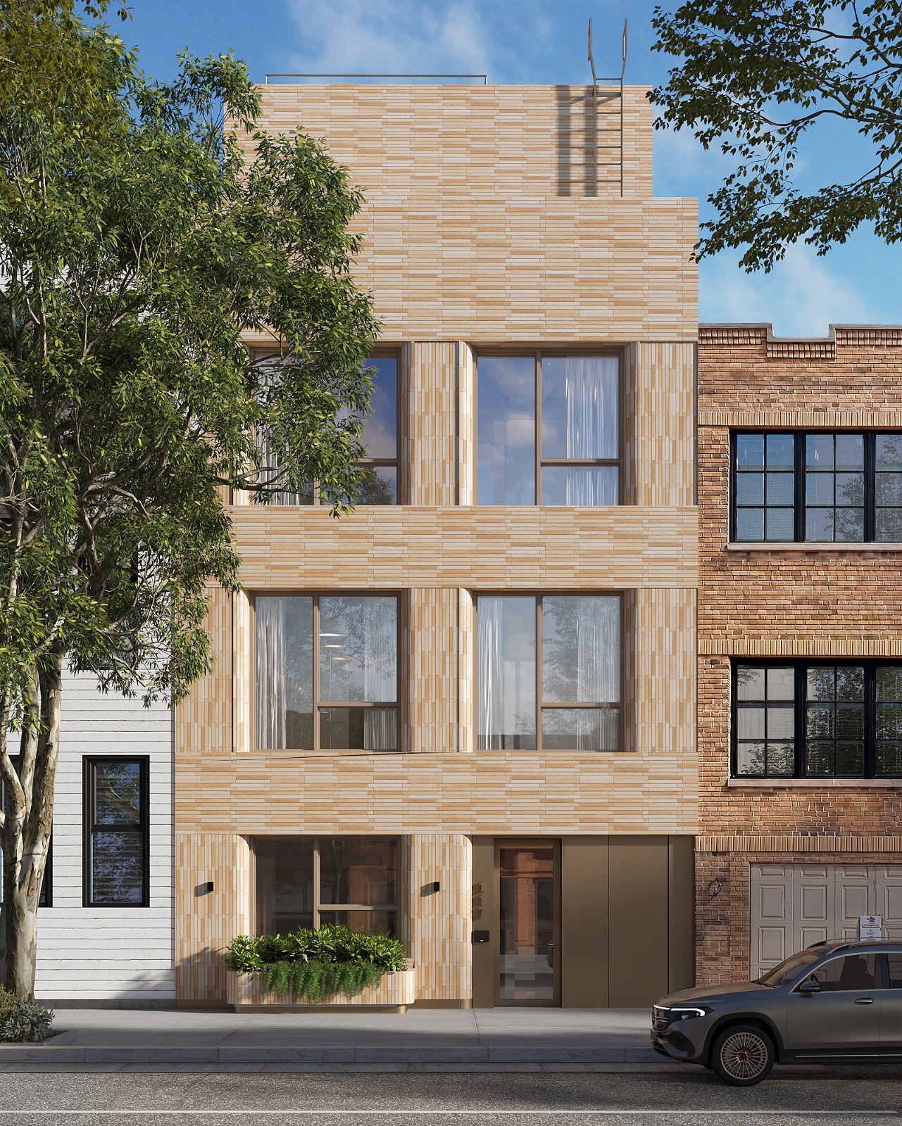 117 Powers Street facade, a new development luxury condominium in Williamsburg, Brooklyn
