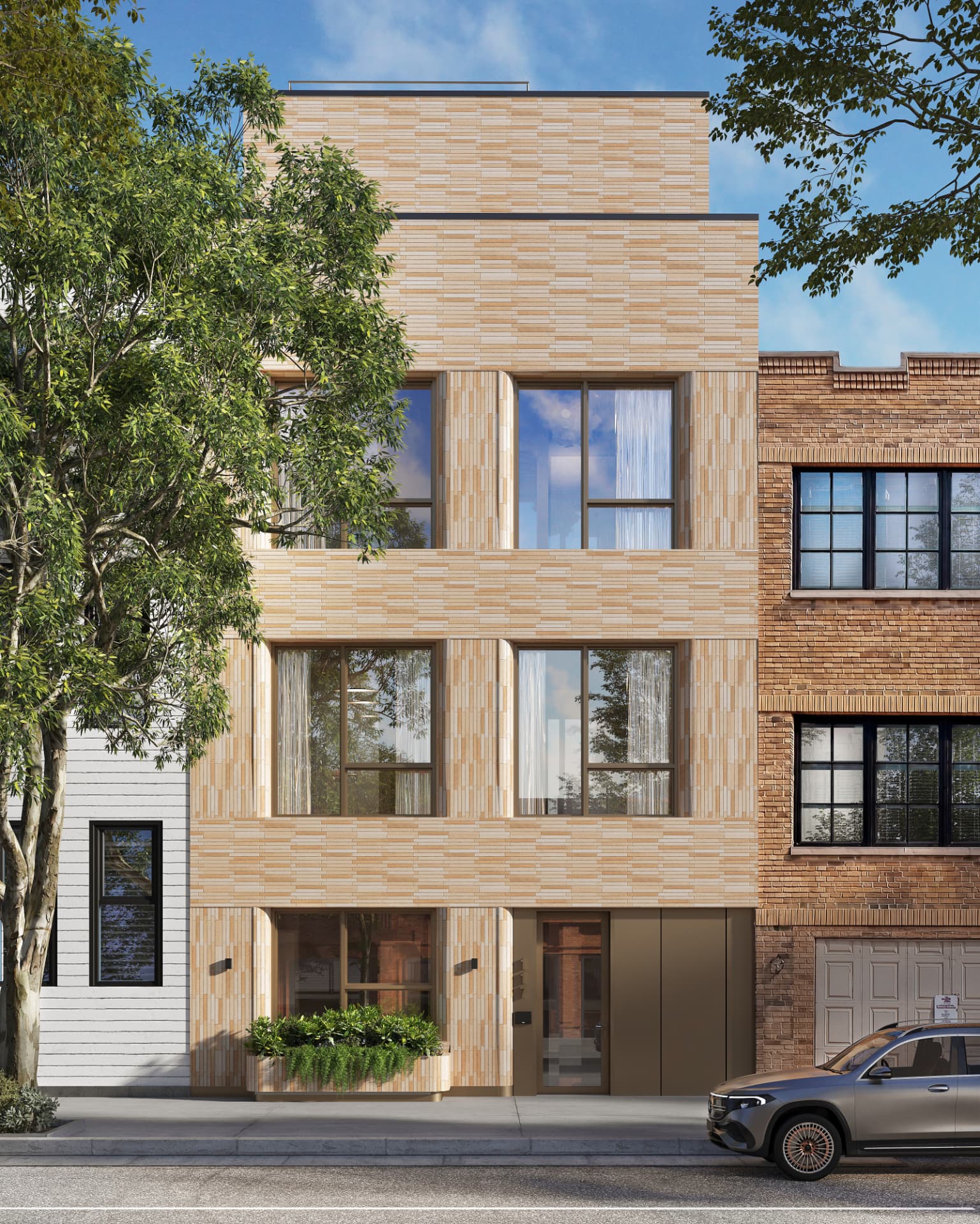 117 Powers Street facade, a new development luxury condominium in Williamsburg, Brooklyn